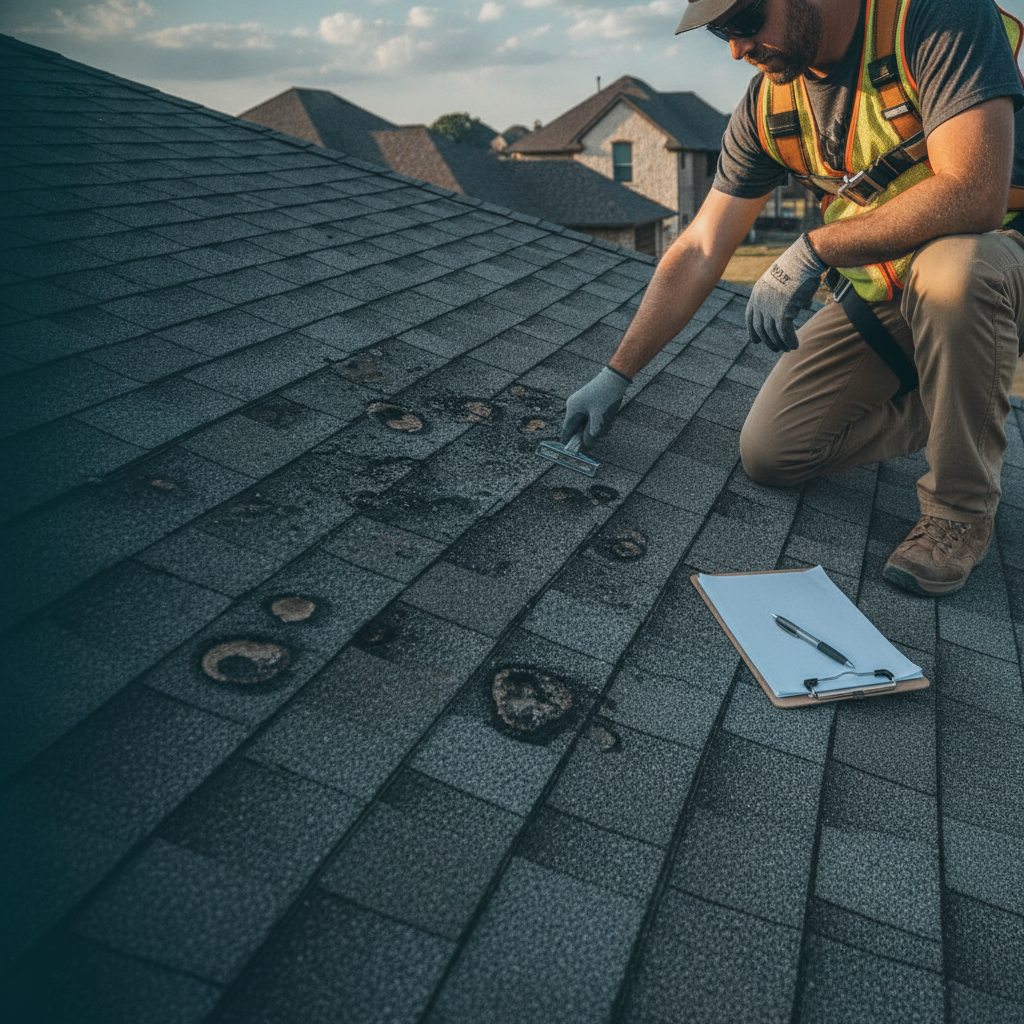 Hail Damage and Roof Insurance in Granbury, TX — Roofing Contractors guide illustration in Granbury, Texas