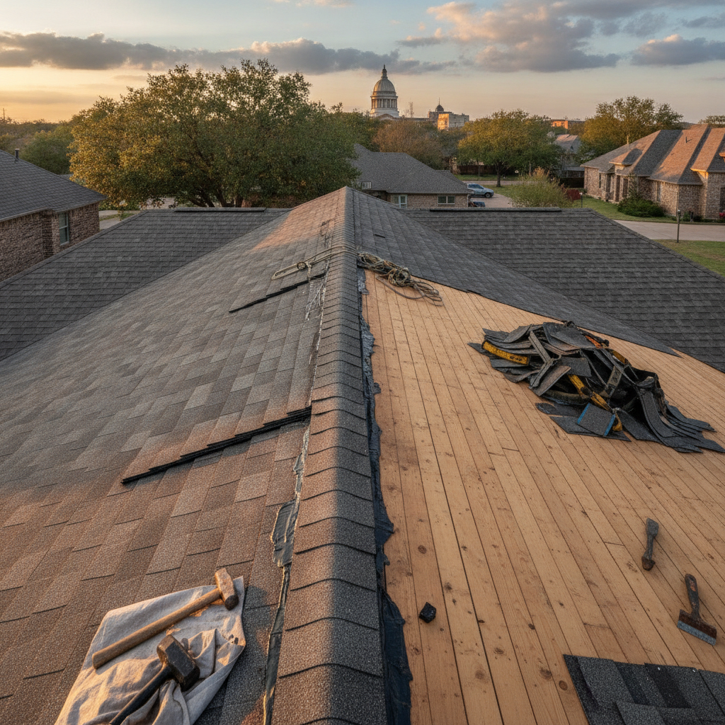 Repair vs replace a roof — Roofing Contractors guide illustration in Granbury, Texas